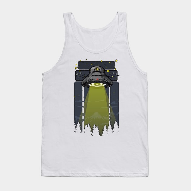 Flying Saucer UFO Tank Top by urrin DESIGN